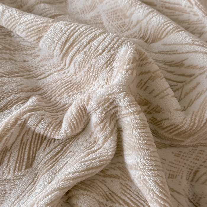 91家纺网 家纺一手货源 找家纺 锦铭源家纺 2025新款烂花75D全消光超柔樱花绒牛奶绒四件套拼角四件套【有买家秀】 芦影摇波-咖