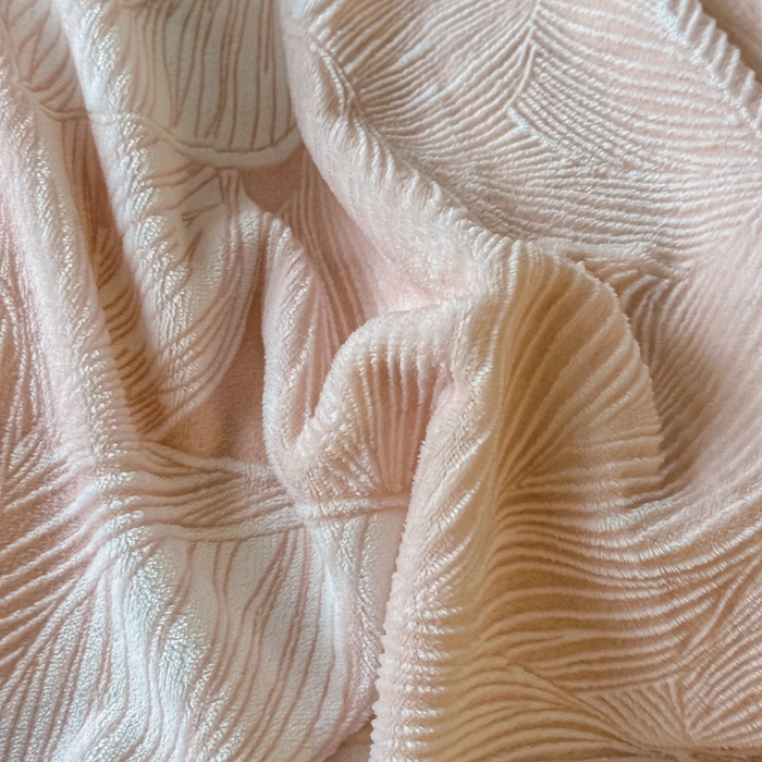 91家纺网 家纺一手货源 找家纺 锦铭源家纺 2025新款烂花75D全消光超柔樱花绒牛奶绒四件套拼角四件套【有买家秀】 叶影摇风-咖