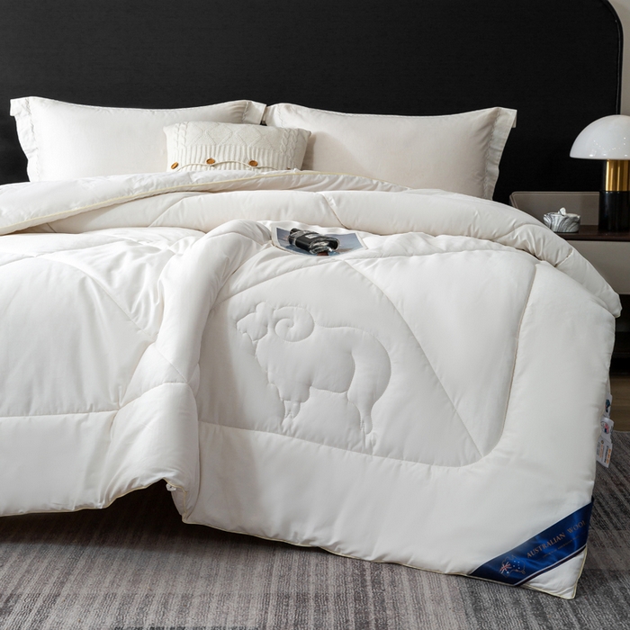 91家纺网 家纺一手货源 找家纺 （总）心梦泽家纺 2025新款简约60全棉纯棉羊毛被春秋被冬被被子被芯