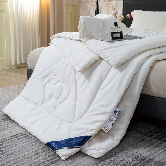 91家纺网 家纺一手货源 找家纺 （总）心梦泽家纺 2025新款简约60全棉纯棉羊毛被春秋被冬被被子被芯