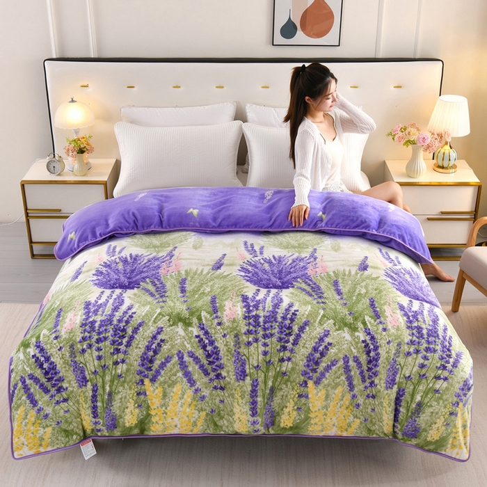 91家纺网 家纺一手货源 找家纺 （总）绒品壹家家纺 2025新款180g7斤牛奶绒印花单被套