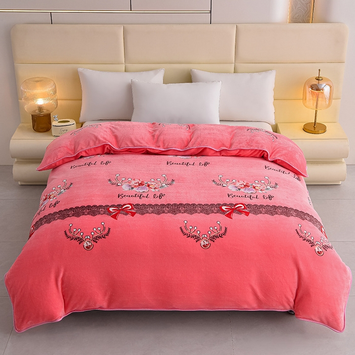 91家纺网 家纺一手货源 找家纺 （总）绒品壹家家纺 2025新款180g7斤牛奶绒印花单被套