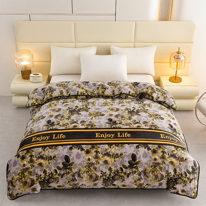 91家纺网 家纺一手货源 找家纺 （总）绒品壹家家纺 2025新款180g7斤牛奶绒印花单被套