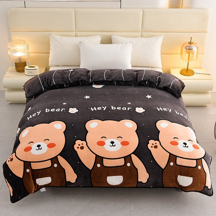 91家纺网 家纺一手货源 找家纺 （总）绒品壹家家纺 2025新款180g7斤牛奶绒印花单被套