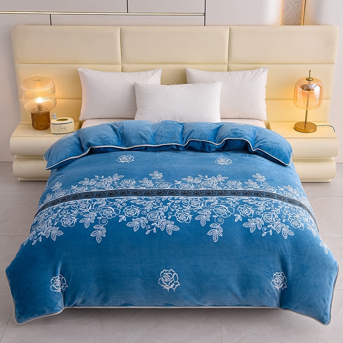 91家纺网 家纺一手货源 找家纺 （总）绒品壹家家纺 2025新款180g7斤牛奶绒印花单被套