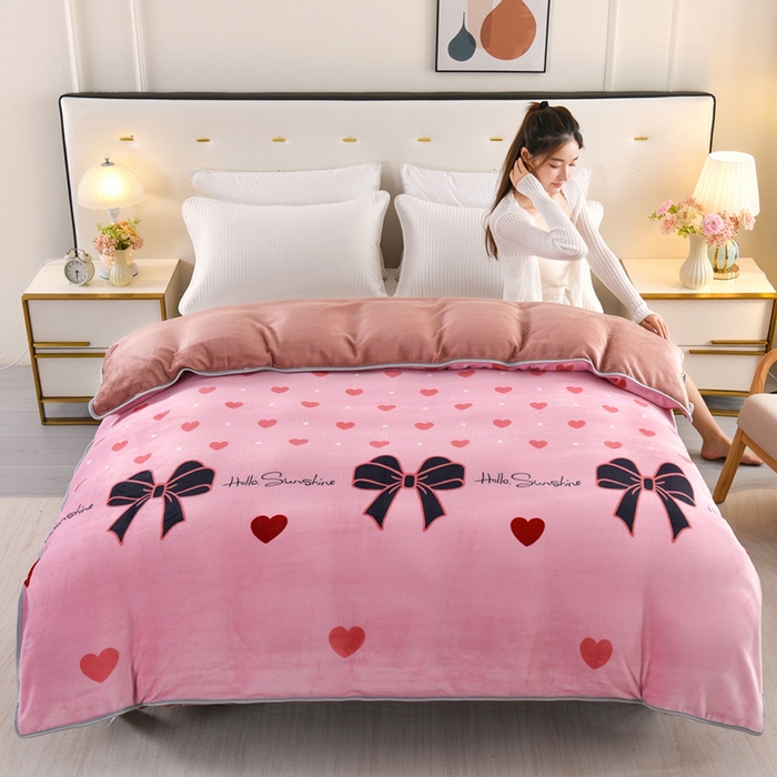 91家纺网 家纺一手货源 找家纺 （总）绒品壹家家纺 2025新款180g7斤牛奶绒印花单被套