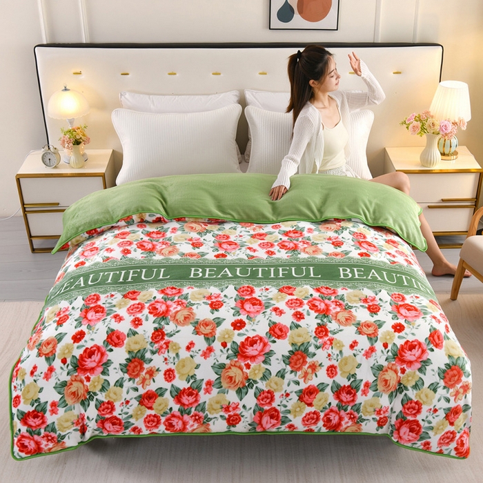 91家纺网 家纺一手货源 找家纺 （总）绒品壹家家纺 2025新款180g7斤牛奶绒印花单被套