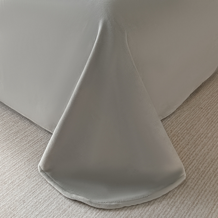 91家纺网 家纺一手货源 找家纺 锦铭源家纺 2025新款雪貂绒烂花75D全消光超柔樱花绒双拼角四件套牛奶绒四件套【有买家秀】 轻奢-雅灰