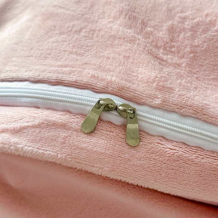 91家纺网 家纺一手货源 找家纺 锦铭源家纺 2025新款雪貂绒烂花75D全消光超柔樱花绒双拼角四件套牛奶绒四件套【有买家秀】 轻奢-粉