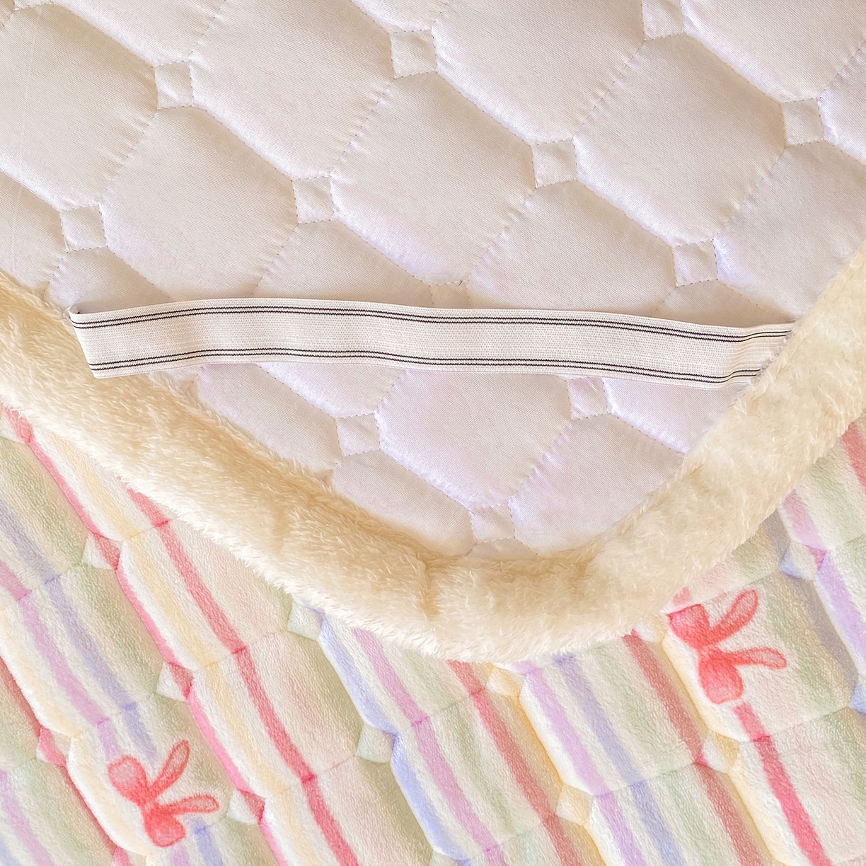 91家纺网 家纺一手货源 找家纺 眠势力 2025新款牛奶绒床垫加绒床褥子秋冬保暖珊瑚绒夹棉床护垫 彩虹旋律