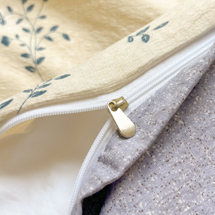 91家纺网 家纺一手货源 找家纺 爱彼家纺 2025新款亲肤舒适原麻亚麻水洗棉四件套-纽扣款 花语兰