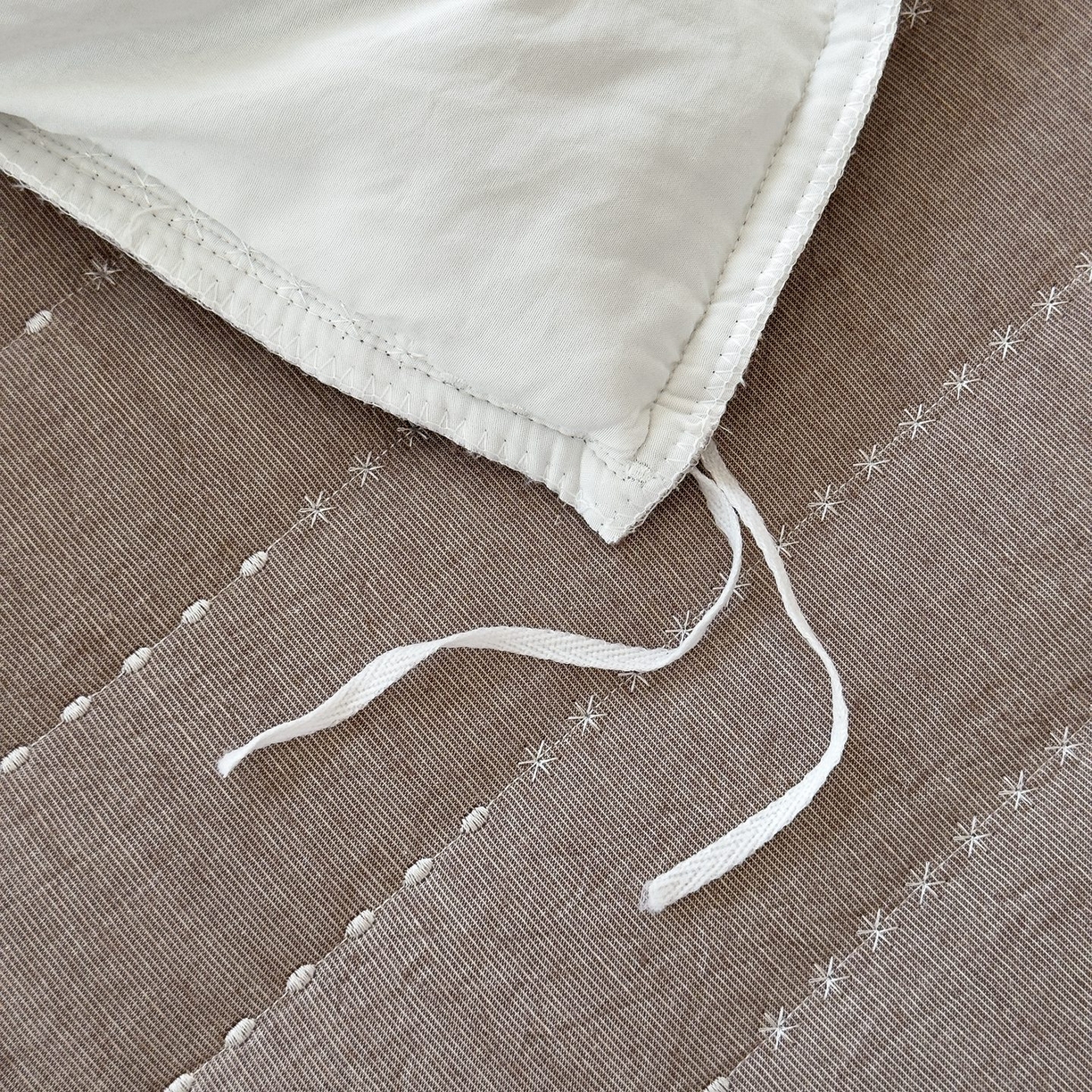 91家纺网 家纺一手货源 找家纺 上喜 2025新款简约棉麻床盖夏被夏凉被空调被四件套 麻本色