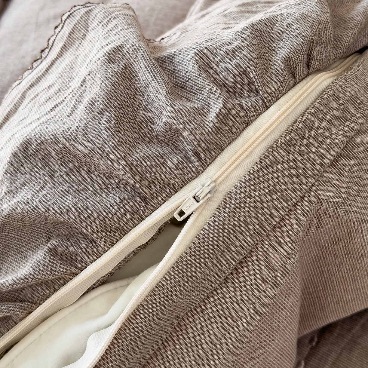 91家纺网 家纺一手货源 找家纺 上喜 2025新款简约棉麻床盖夏被夏凉被空调被四件套 麻本色