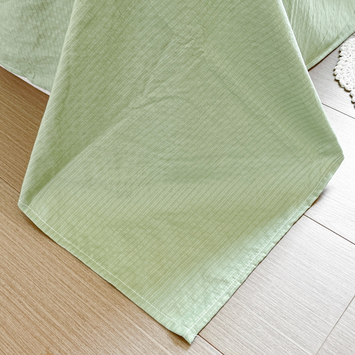 91家纺网 家纺一手货源 找家纺 爱彼家纺 2025新款亲肤舒适原麻亚麻水洗棉四件套-纽扣款 黄花似锦