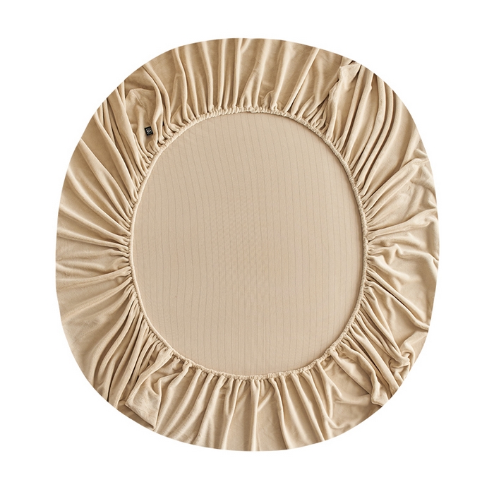 91家纺网 家纺一手货源 找家纺 千朵森 2025新款全消光牛奶绒床笠单床笠单品床笠单件床笠-芙妮 芙妮-奶芋黄