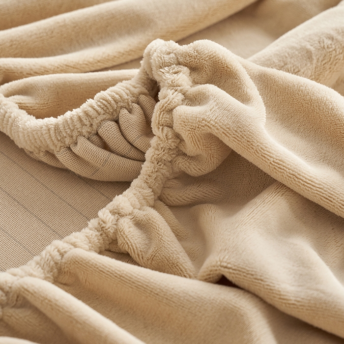 91家纺网 家纺一手货源 找家纺 千朵森 2025新款全消光牛奶绒床笠单床笠单品床笠单件床笠-芙妮 芙妮-奶芋黄