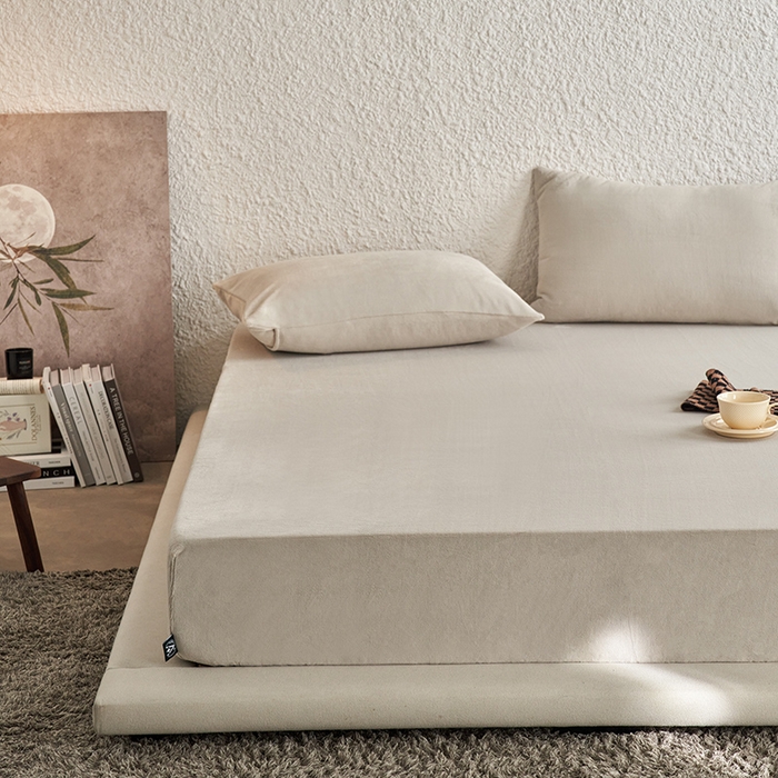 91家纺网 家纺一手货源 找家纺 千朵森 2025新款全消光牛奶绒床笠单床笠单品床笠单件床笠-芙妮 芙妮-苏木浅灰