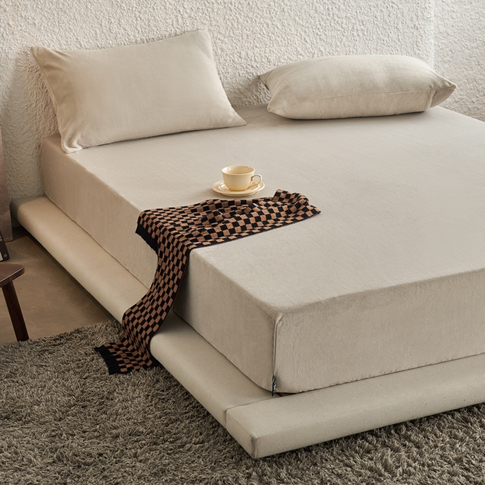 91家纺网 家纺一手货源 找家纺 千朵森 2025新款全消光牛奶绒床笠单床笠单品床笠单件床笠-芙妮 芙妮-苏木浅灰