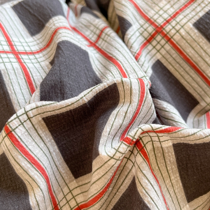 91家纺网 家纺一手货源 找家纺 爱彼家纺 2025新款亲肤舒适原麻亚麻水洗棉四件套-纽扣款 素简格