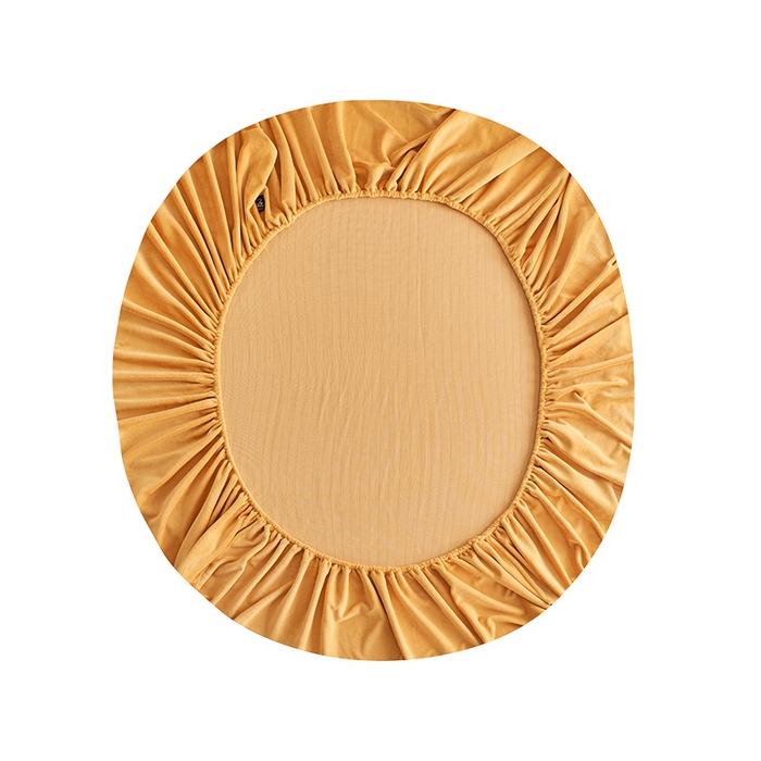 91家纺网 家纺一手货源 找家纺 千朵森 2025新款全消光牛奶绒床笠单床笠单品床笠单件床笠-芙妮 芙妮-向阳黄