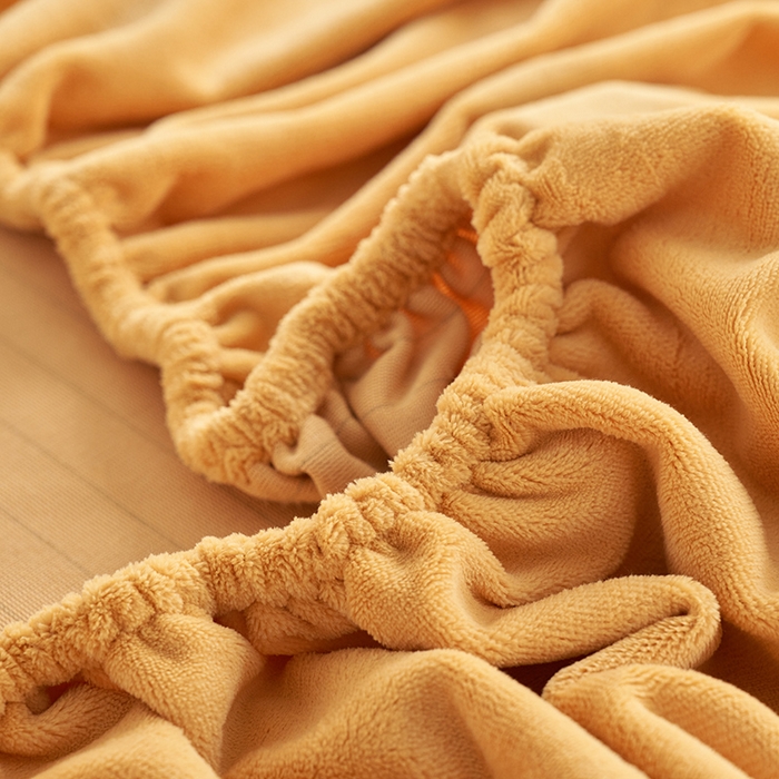 91家纺网 家纺一手货源 找家纺 千朵森 2025新款全消光牛奶绒床笠单床笠单品床笠单件床笠-芙妮 芙妮-向阳黄