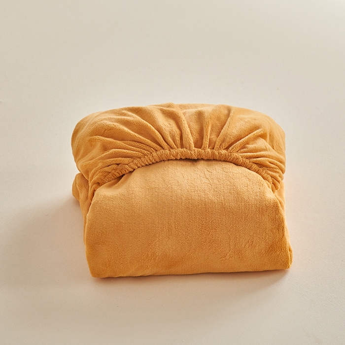 91家纺网 家纺一手货源 找家纺 千朵森 2025新款全消光牛奶绒床笠单床笠单品床笠单件床笠-芙妮 芙妮-向阳黄