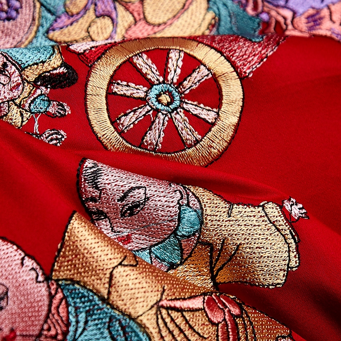 91家纺网 家纺一手货源 找家纺 宏羽纺家纺 2025新款全棉100%全棉新中式婚庆多件套 百子百福