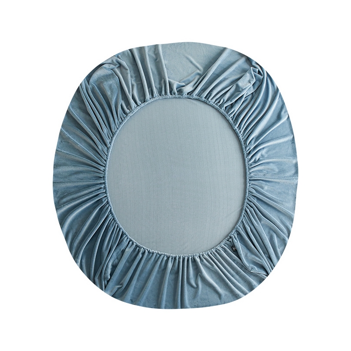 91家纺网 家纺一手货源 找家纺 千朵森 2025新款全消光牛奶绒床笠单床笠单品床笠单件床笠-芙妮 芙妮-银光蓝