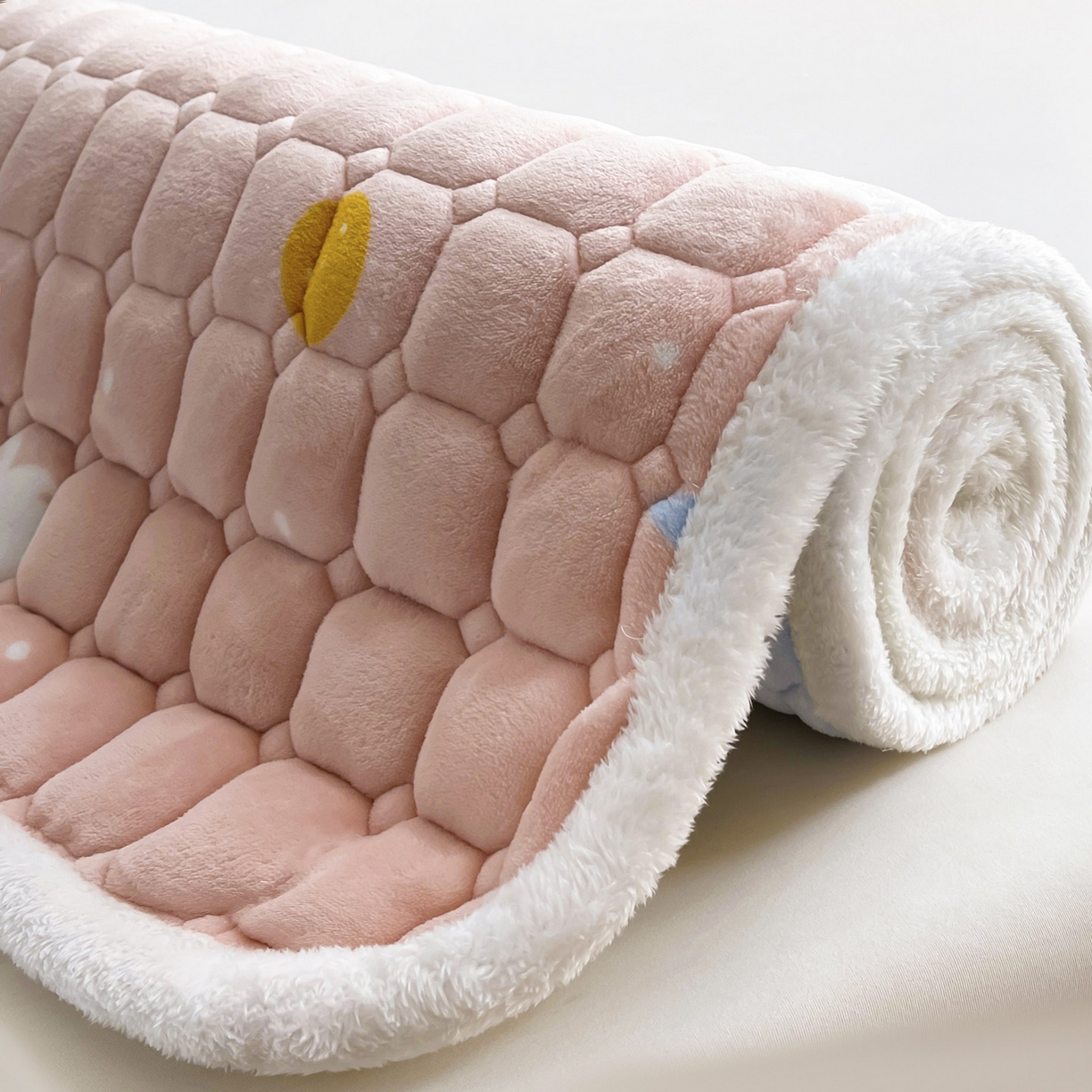 91家纺网 家纺一手货源 找家纺 眠势力 2025新款牛奶绒床垫加绒床褥子秋冬保暖珊瑚绒夹棉床护垫 晴天