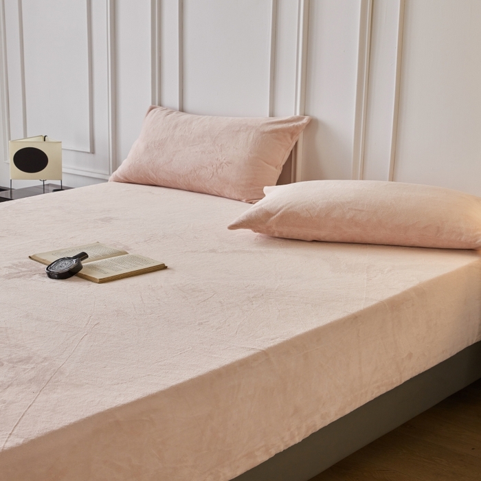 91家纺网 家纺一手货源 找家纺 千朵森 2025新款全消光牛奶绒床笠单床笠单品床笠单件床笠-芙妮 芙妮-香草粉