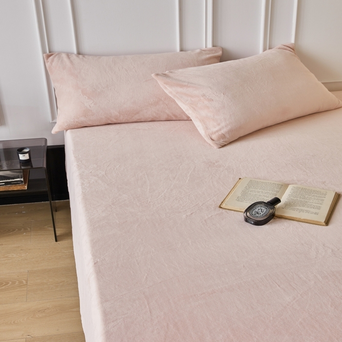 91家纺网 家纺一手货源 找家纺 千朵森 2025新款全消光牛奶绒床笠单床笠单品床笠单件床笠-芙妮 芙妮-香草粉