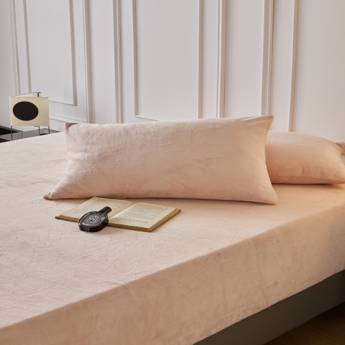 91家纺网 家纺一手货源 找家纺 千朵森 2025新款全消光牛奶绒床笠单床笠单品床笠单件床笠-芙妮 芙妮-香草粉