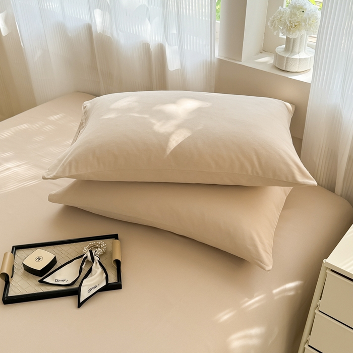 91家纺网 家纺一手货源 找家纺 丽美人家纺 2025新款全棉纯棉磨毛单床单 床单单件 亚麻咖