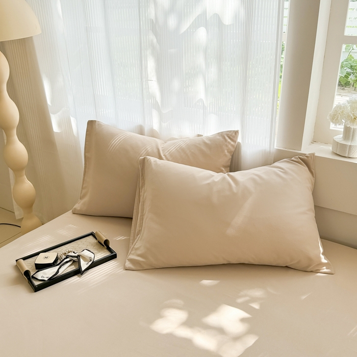 91家纺网 家纺一手货源 找家纺 丽美人家纺 2025新款全棉纯棉磨毛单床单 床单单件 亚麻咖