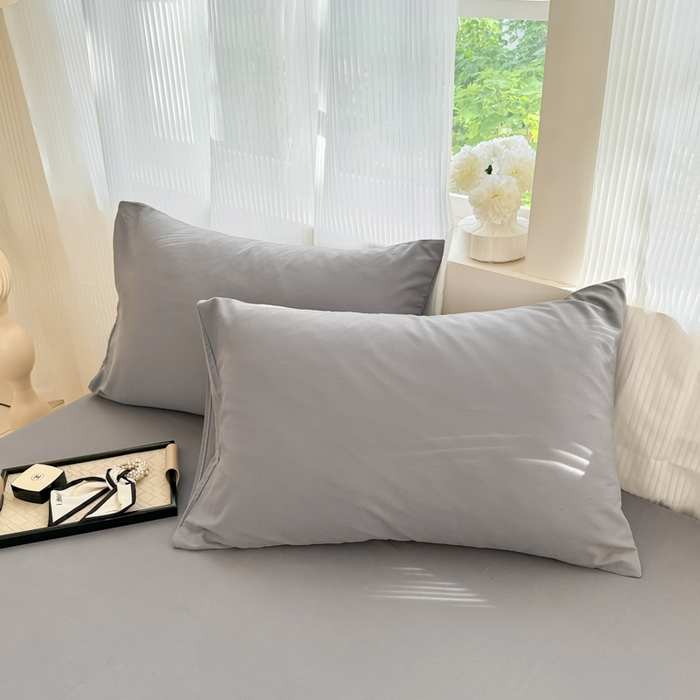 91家纺网 家纺一手货源 找家纺 丽美人家纺 2025新款全棉纯棉磨毛单床单 床单单件 慕斯灰