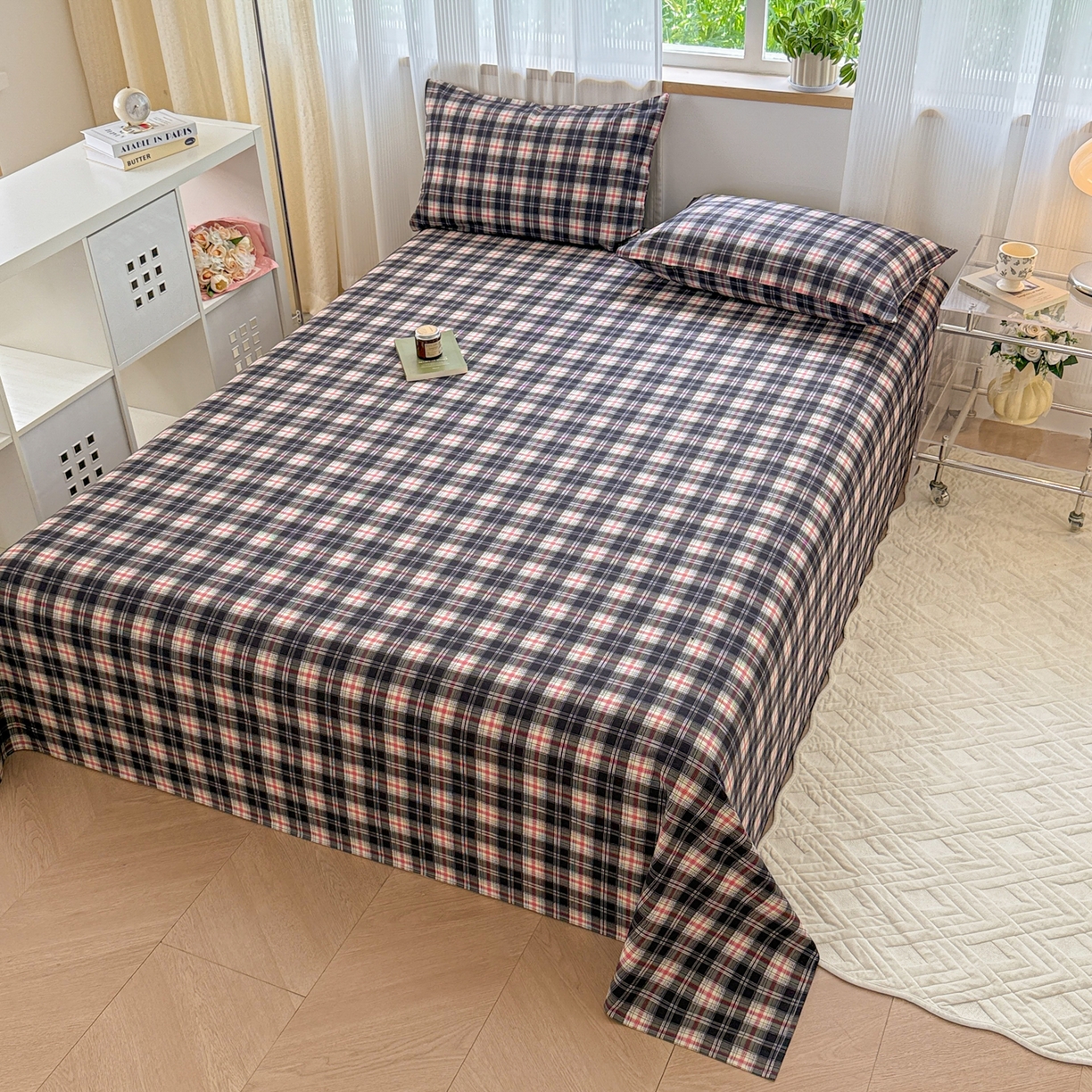 91家纺网 家纺一手货源 找家纺 （总）丽美人家纺 2025新款全棉纯棉磨毛单床单 床单单件