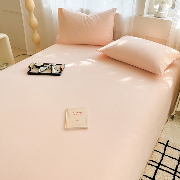 91家纺网 家纺一手货源 找家纺 丽美人家纺 2025新款全棉纯棉磨毛单床单 床单单件 浅豆沙