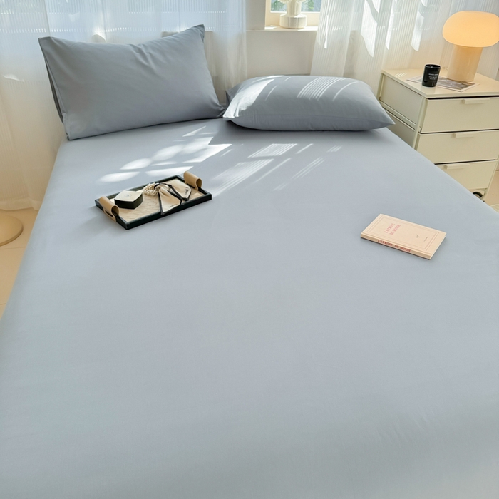 91家纺网 家纺一手货源 找家纺 丽美人家纺 2025新款全棉纯棉磨毛单床单 床单单件 繁星蓝