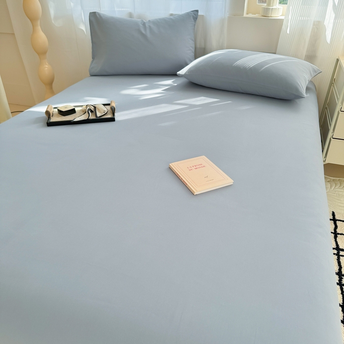 91家纺网 家纺一手货源 找家纺 丽美人家纺 2025新款全棉纯棉磨毛单床单 床单单件 繁星蓝