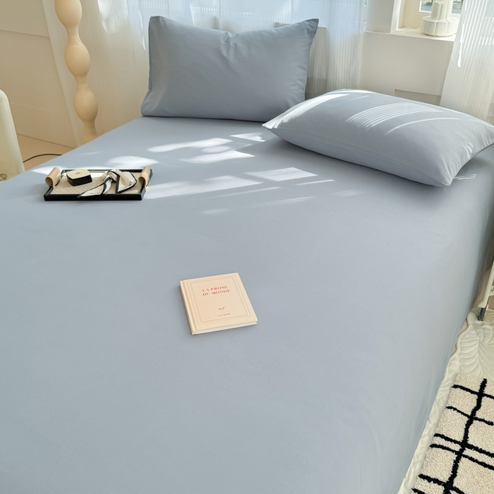 91家纺网 家纺一手货源 找家纺 丽美人家纺 2025新款全棉纯棉磨毛单床单 床单单件 繁星蓝