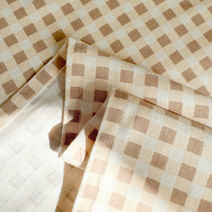 91家纺网 家纺一手货源 找家纺 丽美人家纺 2025新款全棉纯棉磨毛单床单 床单单件 迷你咖格