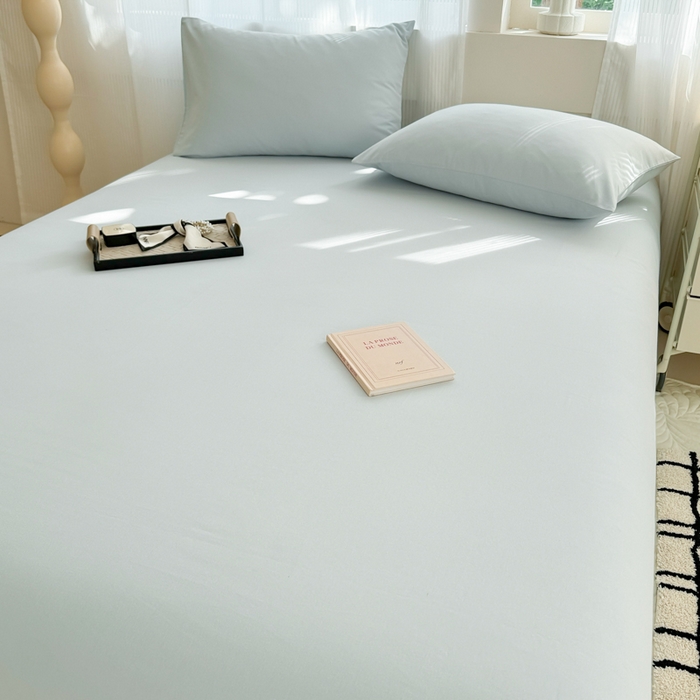 91家纺网 家纺一手货源 找家纺 丽美人家纺 2025新款全棉纯棉磨毛单床单 床单单件 海青