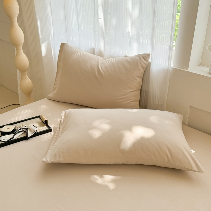 91家纺网 家纺一手货源 找家纺 丽美人家纺 2025新款全棉纯棉磨毛单床单 床单单件 亚麻咖