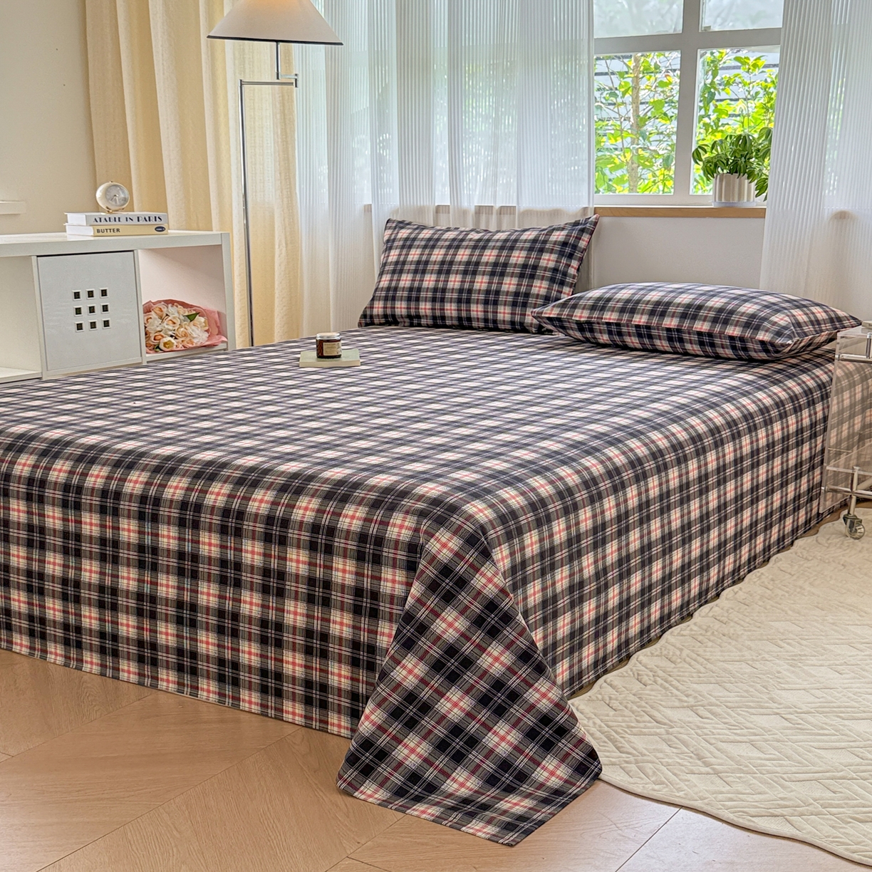 91家纺网 家纺一手货源 找家纺 （总）丽美人家纺 2025新款全棉纯棉磨毛单床单 床单单件