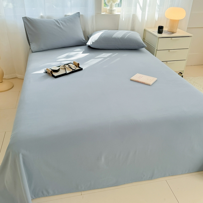 91家纺网 家纺一手货源 找家纺 丽美人家纺 2025新款全棉纯棉磨毛单床单 床单单件 繁星蓝