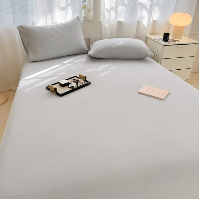 91家纺网 家纺一手货源 找家纺 丽美人家纺 2025新款全棉纯棉磨毛单床单 床单单件 水晶灰