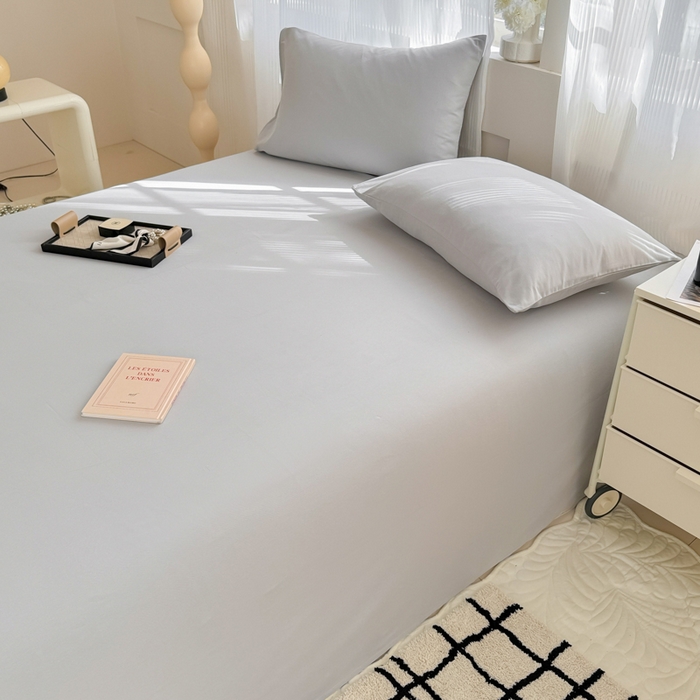 91家纺网 家纺一手货源 找家纺 丽美人家纺 2025新款全棉纯棉磨毛单床单 床单单件 水晶灰