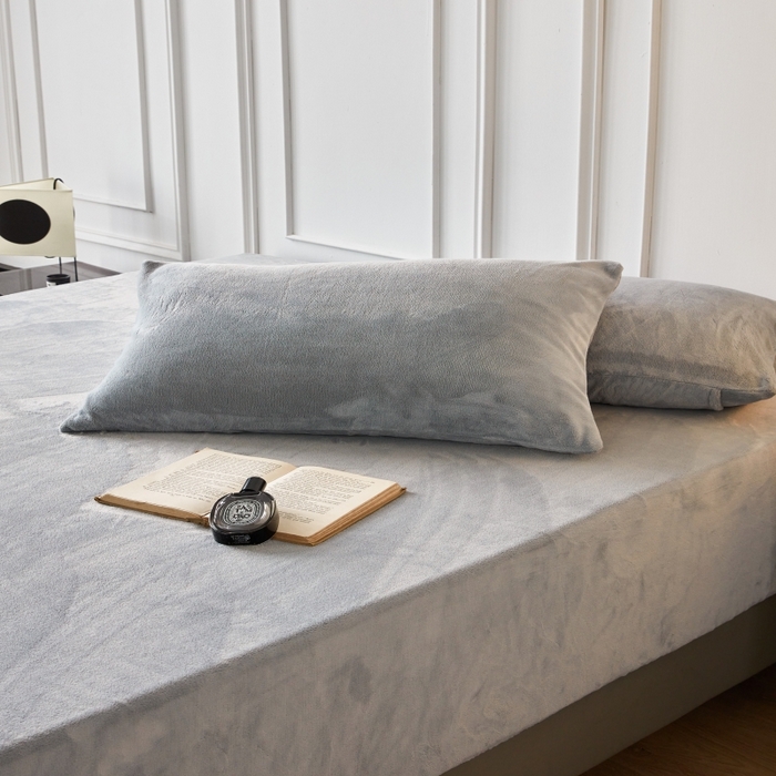 91家纺网 家纺一手货源 找家纺 千朵森 2025新款全消光牛奶绒床笠单床笠单品床笠单件床笠-芙妮 芙妮-印月灰