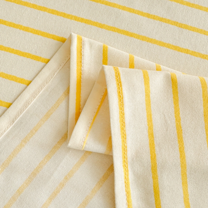 91家纺网 家纺一手货源 找家纺 丽美人家纺 2025新款全棉纯棉磨毛单床单 床单单件 简单黄条