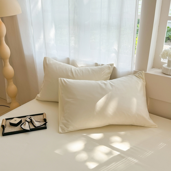 91家纺网 家纺一手货源 找家纺 丽美人家纺 2025新款全棉纯棉磨毛单床单 床单单件 奶昔白